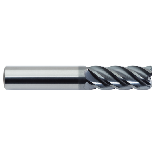 Picture of M.A. FORD 278L62504BW DIA 5/8 SH 0.6250 LOC 2.2500 OAL 5.00 End Mill Standard Flute Standard Helix Carbide AlTiN Single End Corner Radius 0.0300 0.76MM TuffCut® XT