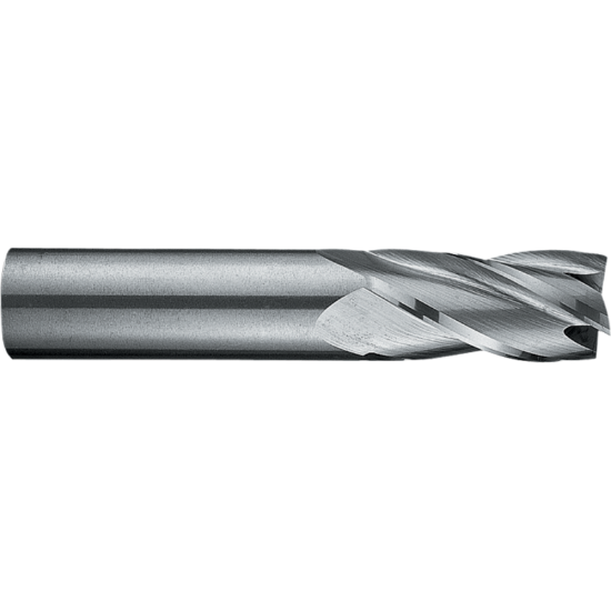 Picture of ROBBJACK MTS-401-16-T DIA 16MM SH 0.6299 LOC 0.7874 OAL 3.2283 End Mill Standard Flute Standard Helix Carbide TiN Single End Square Sharp
