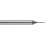 Picture of ROBBJACK MTM-202-01 DIA 1MM SH 0.2362 LOC 0.0394 OAL 2.4803 End Mill Standard Flute Standard Helix Carbide Uncoated Single End Corner Radius