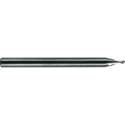 Picture of ROBBJACK SS-2-025-BN-C DIA 0.025 SH 0.1250 LOC 0.0375 OAL 1.50 End Mill Standard Flute Standard Helix Carbide TiCN Single End Ball Nose