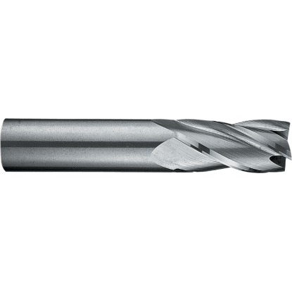 Picture of ROBBJACK TS-401-12-A DIA 3/8 SH 0.3750 LOC 0.6250 OAL 2.50 End Mill Standard Flute Standard Helix Carbide AlTiN Single End Square Sharp