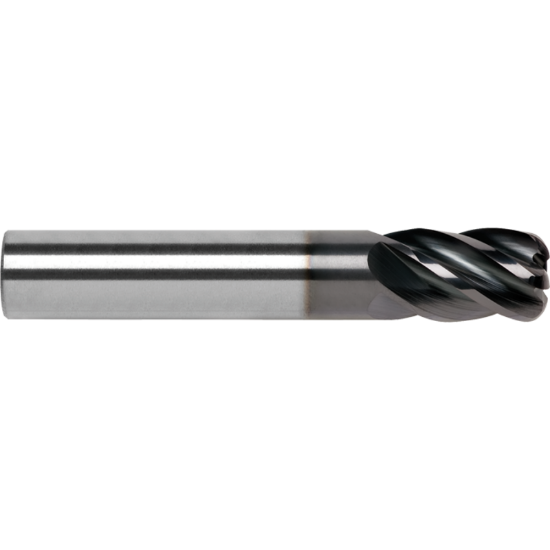 Picture of ROBBJACK XG-502-16 DIA 1/2 SH 0.50 LOC 1.00 OAL 3.00 End Mill Standard Flute Variable Helix Carbide Uncoated Single End Corner Radius 0.0250 0.64MM