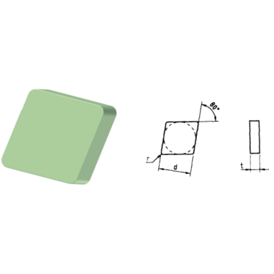 Picture of ROMAY CNGN 431 CC-30 Turning Insert 80.0° Ceramic 0.016 Corner Radius