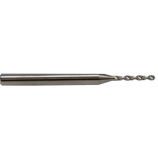 Picture of M.A. FORD 30201801T Circuit Board Solid Carbide 130° 0.018 Dia 0.125 Shank 1.500 OAL 2 Flute 0.250 Flute Length Carbide TiN