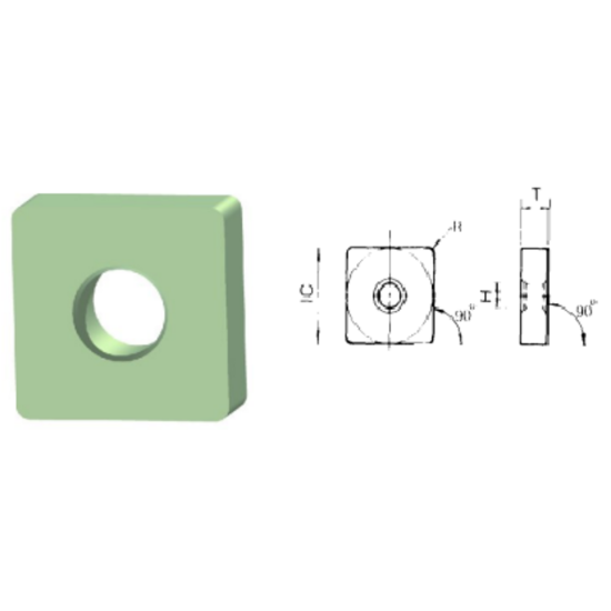 Picture of ROMAY SNGA 432 CC-20 Turning Insert Square Ceramic 0.031 Corner Radius
