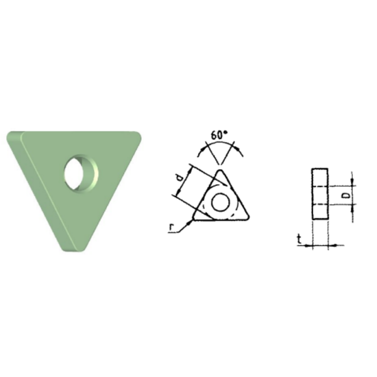 Picture of ROMAY TNGA 433 CC-30-SC Turning Insert Triangle Ceramic SC Exclusive To Romay Unique Bond On Ceramic 0.047 Corner Radius