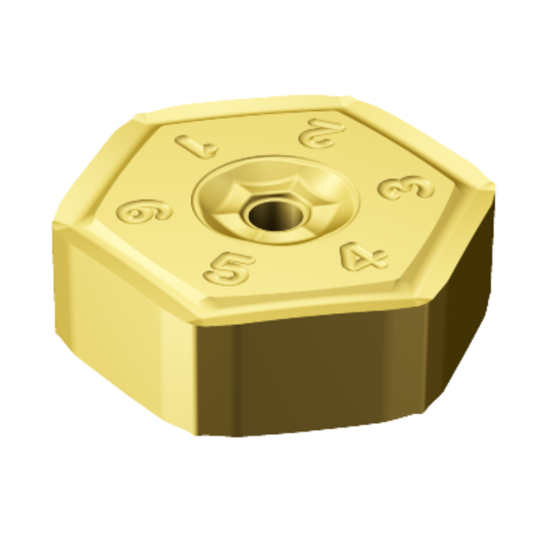 Picture of SANDVIK HNEF 09 05 04-KL 1020 CoroMill S-60 double sided hexagonal Insert; 60° for cast iron with double sided hexagonal Inserts
