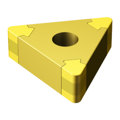 Picture of SANDVIK TNGA331T0320B 7525 Turning Insert Triangle TiN CBN 0.016 Corner Radius