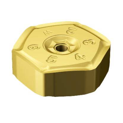 Picture of SANDVIK HNEF 09 05 08L-KW 3330 CoroMill S-60 double sided hexagonal Insert; 60° for cast iron with wiper hexagonal Inserts