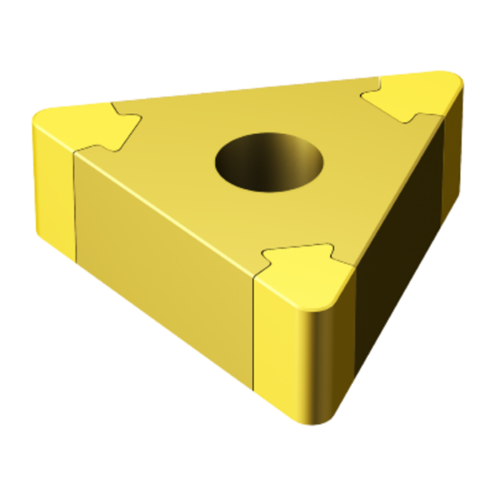 Picture of SANDVIK TNGA332S0630B 7525 Turning Insert Triangle TiN CBN 0.031 Corner Radius