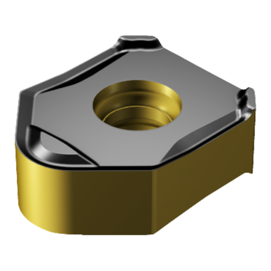 Picture of SANDVIK 345N-1305E-PW5 4330 CoroMill 345 Insert Wiper; 45 degree face Milling