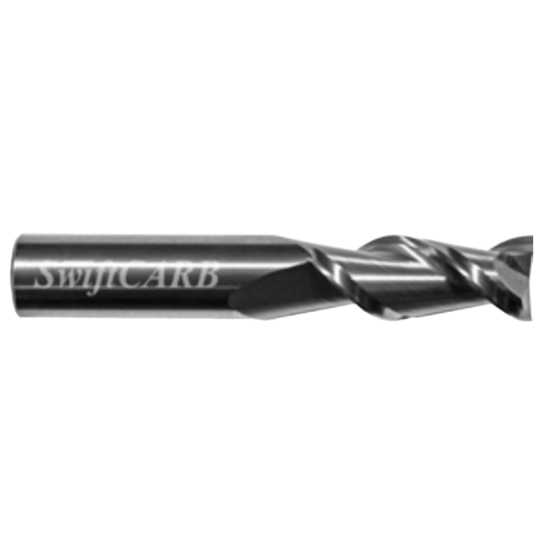 Picture of SWIFTCARB AC03122DG005RL00 DIA 5/16 SH 0.3125 LOC 1.2500 OAL 3.00 End Mill Standard Flute Variable Helix Carbide Uncoated Single End Corner Radius 0.1200 3.05MM