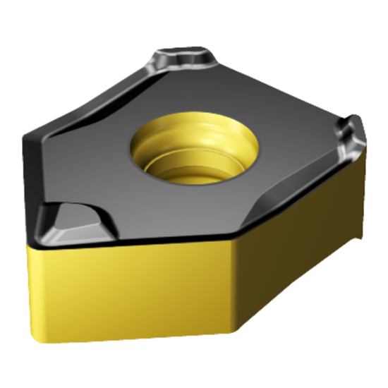 Picture of SANDVIK 345N-1305E-PW8 4330 CoroMill 345 Insert Wiper; 45 degree face Milling