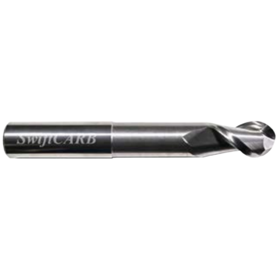 Picture of SWIFTCARB AC06252BULGKB000 DIA 5/8 SH 0.6250 LOC 0.7500 OAL 6.50 End Mill Standard Flute Variable Helix Carbide Uncoated Single End Ball Nose
