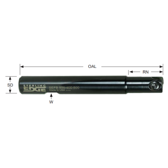 Picture of STERLING Edge SEFB 750-600-18mm 0.75 Milling Cutter Back Draft