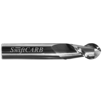 Picture of SWIFTCARB AC12502MM00NB000 DIA 1-1/4 SH 1.2500 LOC 5.00 OAL 7.50 End Mill Standard Flute Variable Helix Carbide Uncoated Single End Ball Nose