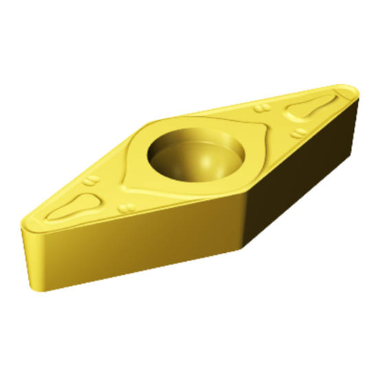 Picture of SANDVIK VBMT 332-MR 2025 Turning Insert 35.0° TiCN + Al2O3 + TiN Carbide 0.031 Corner Radius