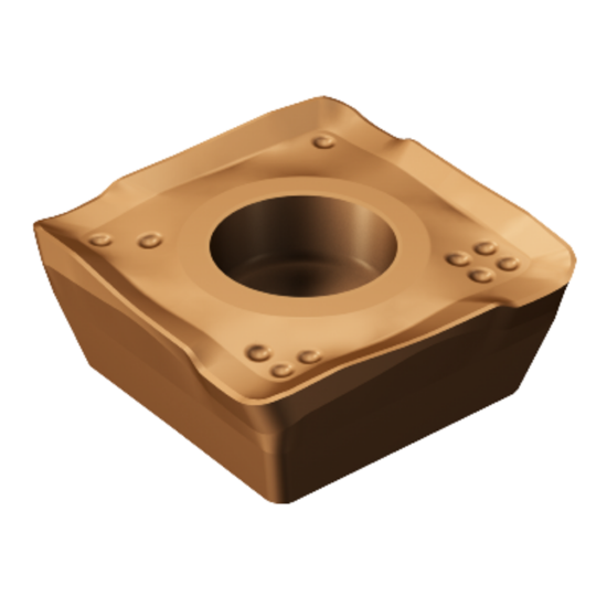 Picture of SANDVIK 490R-140412M-Powder Metal 1020 CoroMill 490 Insert; 90 degree shoulder Milling