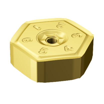 Picture of SANDVIK HNEF 09 05 04-KL 3330 CoroMill S-60 double sided hexagonal Insert; 60° for cast iron with double sided hexagonal Inserts