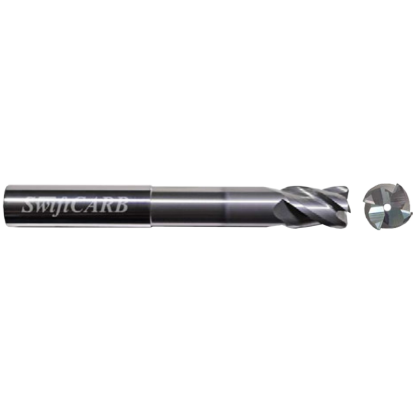 Picture of SWIFTCARB XD037548ID45T6CM DIA 3/8 SH 0.3750 LOC 0.50 OAL 3.00 End Mill Standard Flute Variable Helix Carbide AlTiN Single End Corner Radius 0.0600 1.52MM