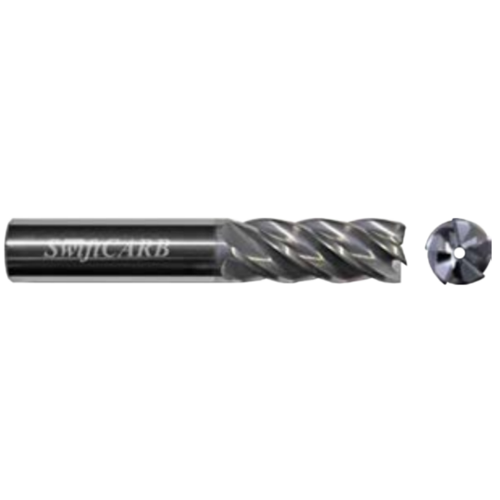 Picture of SWIFTCARB XM07505CS005RN0M DIA 3/4 SH 0.7500 LOC 1.00 OAL 3.00 End Mill Standard Flute Variable Helix Carbide AlTiN Single End Corner Radius 0.1560 3.96MM