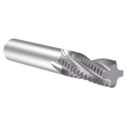 Picture of Thread MILL USA TM20250 Carbide M20 x 2.50MM Metric 0.495 Cut Dia Cylindrical 0.5000 3.500 OAL TIALN