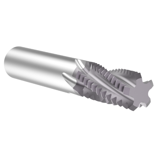 Picture of Thread MILL USA TM12507 Carbide 1" x 7.00TPI UN 0.745 Cut Dia Cylindrical 0.7500 4.500 OAL TIALN