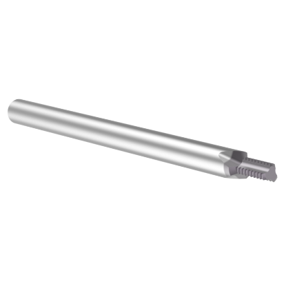 Picture of Thread MILL USA TM30050 Carbide M3 x 0.50MM Metric 0.085 Cut Dia Cylindrical 0.1250 2.000 OAL TIALN