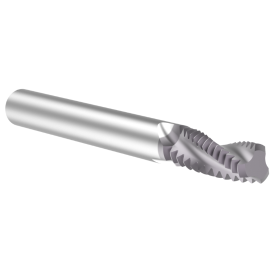 Picture of Thread MILL USA TM31218 Carbide 5/16" x 18.00TPI UN 0.235 Cut Dia Cylindrical 0.2500 2.500 OAL TIALN