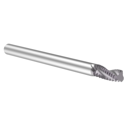 Picture of Thread MILL USA TM50080 Carbide M5 x 0.80MM Metric 0.120 Cut Dia Cylindrical 0.1250 2.000 OAL TIALN
