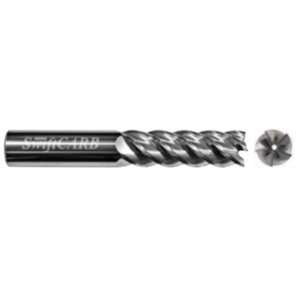 Picture of SWIFTCARB AF12505MM00NRVC0 DIA 1-1/4 SH 1.2500 LOC 5.00 OAL 7.50 End Mill Standard Flute Variable Helix Carbide Uncoated Single End Corner Radius 0.2500 6.35MM