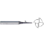 Picture of WIDIN TPRB624A-0070-15 DIA 0.07 SH 0.1875 LOC 0.9800 OAL 3.00 End Mill Taper Flute Carbide AlTiN Single End Ball Nose X-STAR