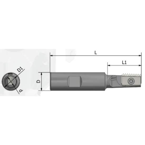 Picture of XACTFORM 72122 Indexable Thread Mill Int / Ext 0.700 Dia 3.750 OAL