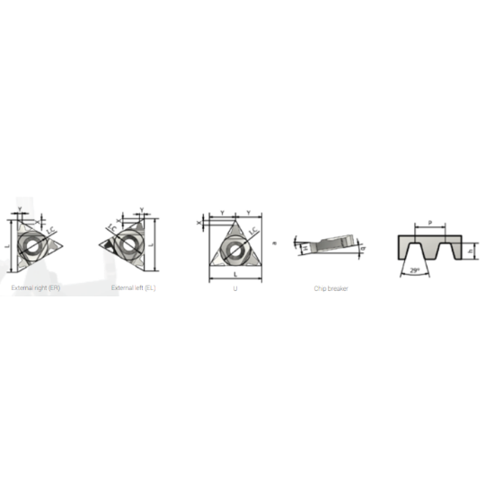Picture of XACTFORM 11EL 16'' STACME K27C Insert Iso Thread Full Profile TiAlN 16.00TPI ST ACME