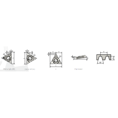 Picture of XACTFORM 27NR 6 TRAPEZOID K27C Insert Iso Thread Full Profile TiAlN 6.00MM Trapazoid