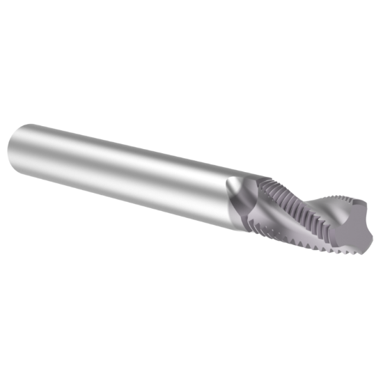 Picture of Thread MILL USA TM28BSPP Carbide 1/16" x 28.00TPI BSPP 0.240 Cut Dia Cylindrical 0.2500 2.500 OAL TIALN