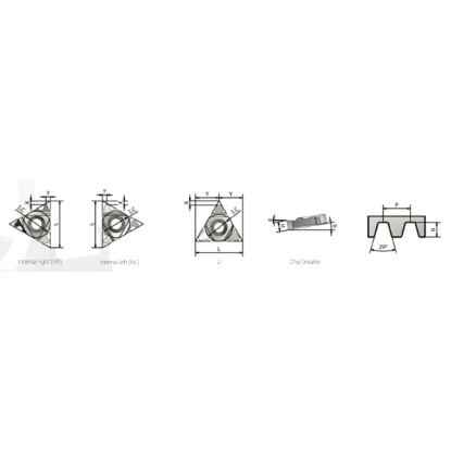 Picture of XACTFORM 16NR 6'' STACME K27C Insert Iso Thread Full Profile TiAlN 6.00TPI ST ACME