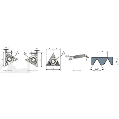 Picture of XACTFORM 11NR 64 UN K27C Insert Iso Thread Full Profile TiAlN 64.00TPI UN