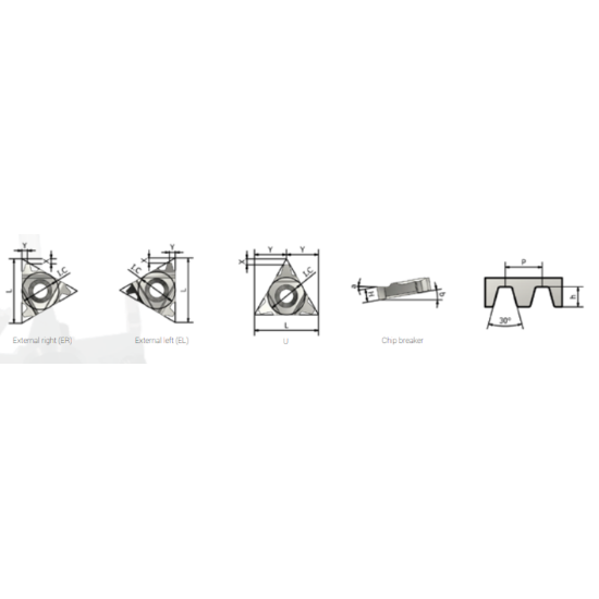 Picture of XACTFORM 16ER 2 TRAPEZOID K27C Insert Iso Thread Full Profile TiAlN 2.00MM Trapazoid