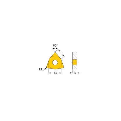 Picture of CANELA Tool WNMG432 CMRTIN22 Turning Trigon TURNING Insert Aluminum Oxide