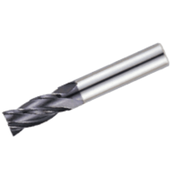Picture of TUNGALOY TEC060H4M-12C06CF-R02-57 AH725 DIA 6MM SH 0.2362 LOC 0.4724 OAL 2.2441 End Mill Standard Flute Variable Helix Carbide TiAlN Single End Corner Radius 0.0079 0.20MM TUNG MEISTER
