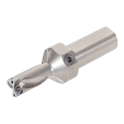 Picture of TUNGALOY TDXU-1875FS-02 1-7/8" TungDrill Twisted Indexable Insert Drill s with side & rear Coolant port, L/D = 2, Flat cotter