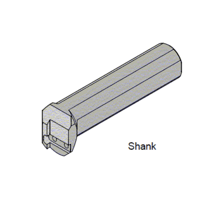 Picture of TUNGALOY CGWTR0040 Clamp Down Cut Off,Face Grooving,Grooving Adapter Holder Steel Cylindrical 1.574