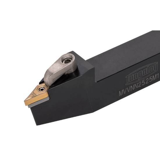 Picture of TUNGALOY MVVNN3225P16 Stick Tool 35.0° Insert Neg,V style, 72.5deg Approach , Steel Square 0.984 Shank