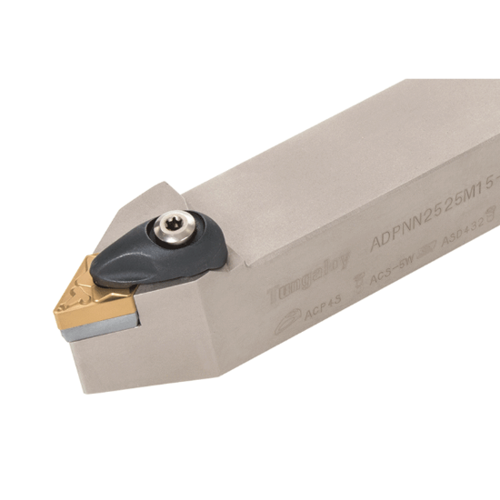 Picture of TUNGALOY ADPNN2525M15-A Stick Tool 55.0° Insert Neg,P style, 62.5deg Approach , Steel Square 0.984 Shank