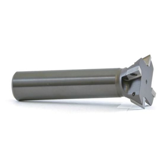 Picture of AB ToolS DX60-1.38 Parallelogram 60.0°, Dovetail End Mill Weldon 0.6250 Positive 1.3750 34.93MM - 1-3/8 Cutter Dia