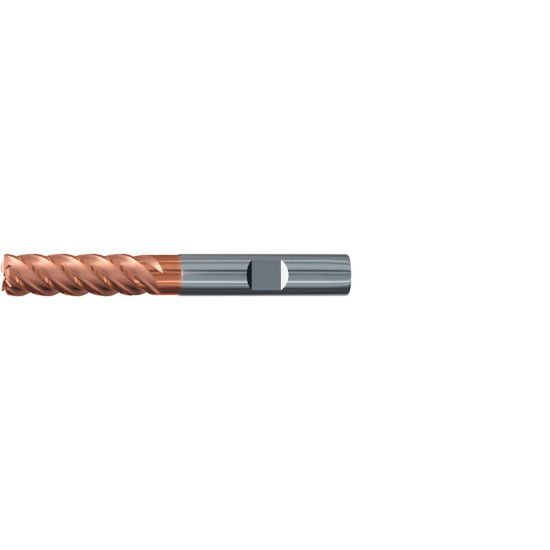 Picture of EMUGE 2527A.020 DIA 20MM SH 0.7874 LOC 2.3622 OAL 5.1181 End Mill Standard Flute Variable Helix Carbide TiAlN Single End Square Sharp TOP-Cut