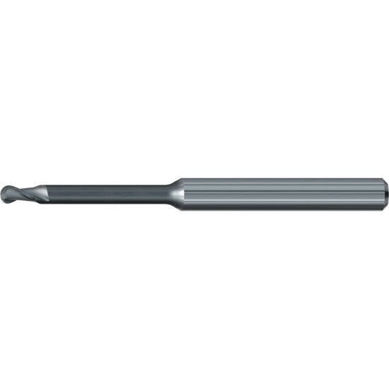Picture of EMUGE 2621E.250420 DIA 2.50MM SH 0.2362 LOC 0.7874 OAL 1.850 End Mill Ball Nose Carbide Diamond Single End Ball Nose Dental Mills