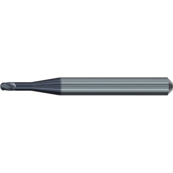 Picture of EMUGE 2628A.300618 DIA 3MM SH 0.2362 LOC 0.7087 OAL 2.2441 End Mill Corner Radius Carbide TiAlN Single End Corner Radius 0.0591 1.50MM Dental Mills