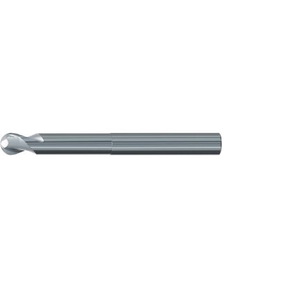 Picture of EMUGE 2830.01 DIA 10MM SH 0.3937 LOC 0.3150 OAL 3.9370 End Mill Standard Flute Standard Helix Carbide Uncoated Single End Ball Nose Alu-Cut